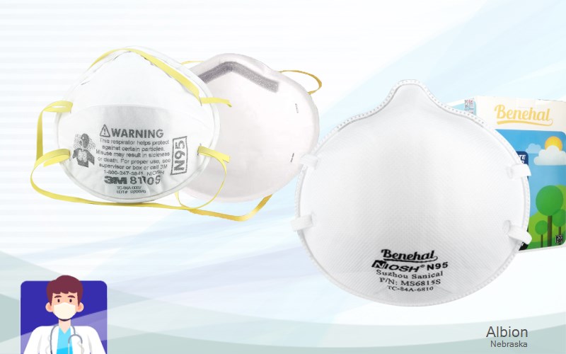 Albion Boone Nebraska NE N95 mask