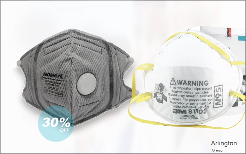 Arlington Gilliam Oregon OR N95 mask