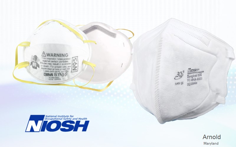 Arnold Anne Arundel Maryland MD N95 mask