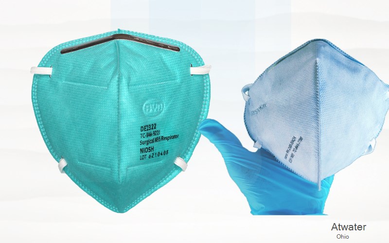 Atwater Portage Ohio OH N95 mask