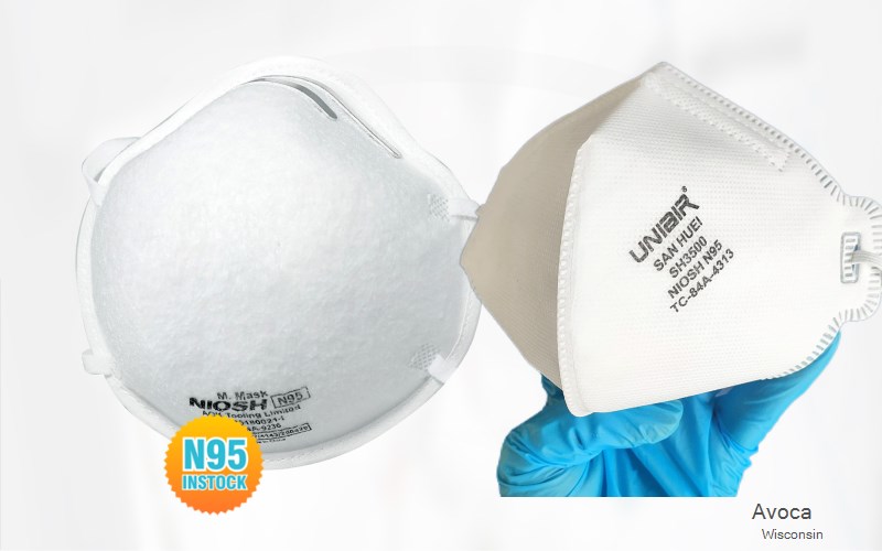 Avoca Iowa Wisconsin WI N95 mask