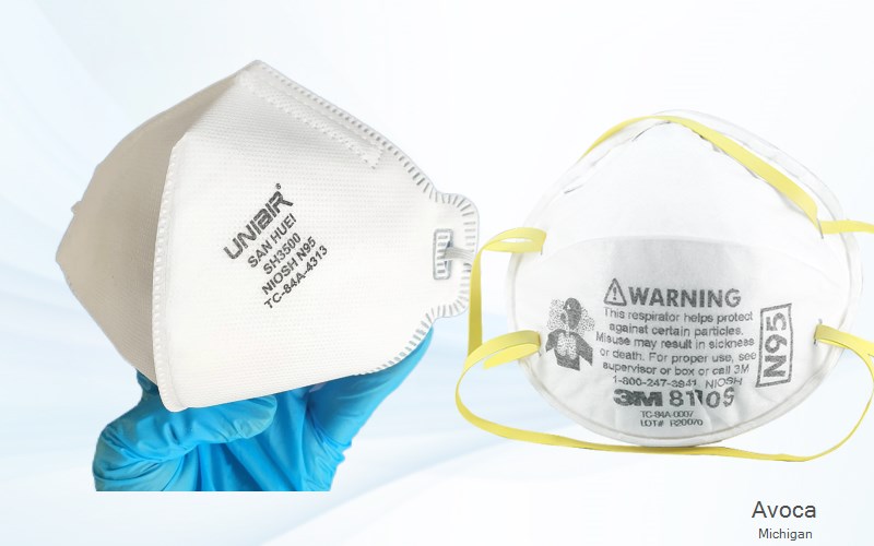 Avoca Saint Clair Michigan MI N95 mask