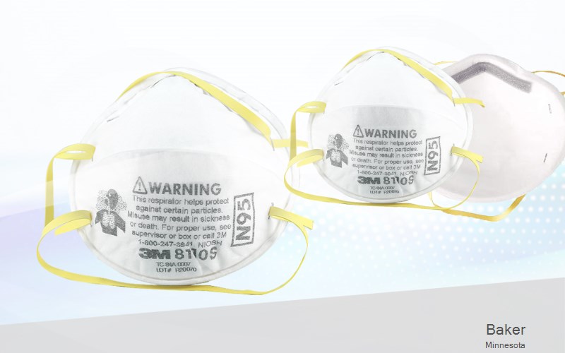 Baker Clay Minnesota MN N95 mask