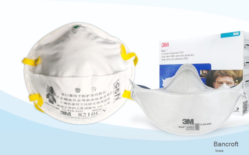 Bancroft Kossuth Iowa IA N95 mask