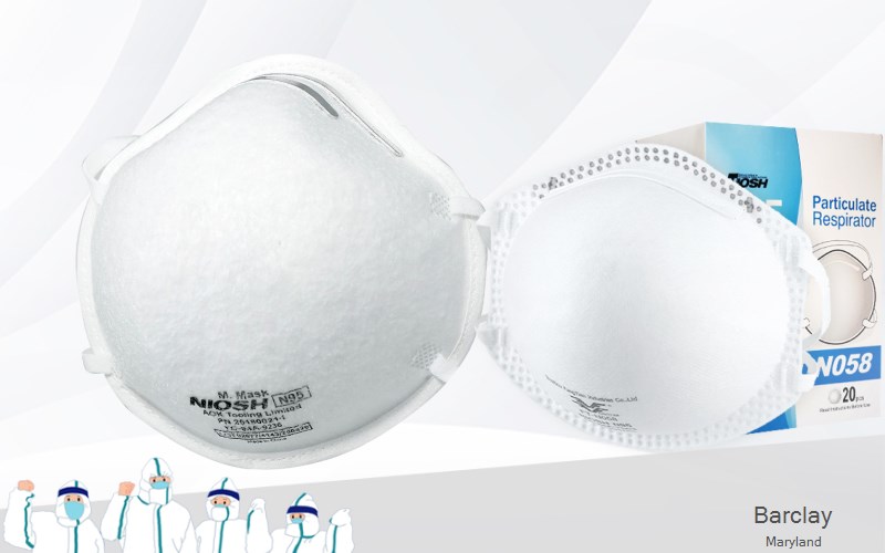 Barclay Queen Annes Maryland MD N95 mask