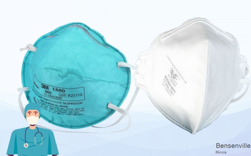 Bensenville Du Page Illinois IL N95 mask