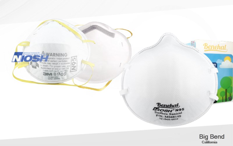 Big Bend Shasta California CA N95 mask