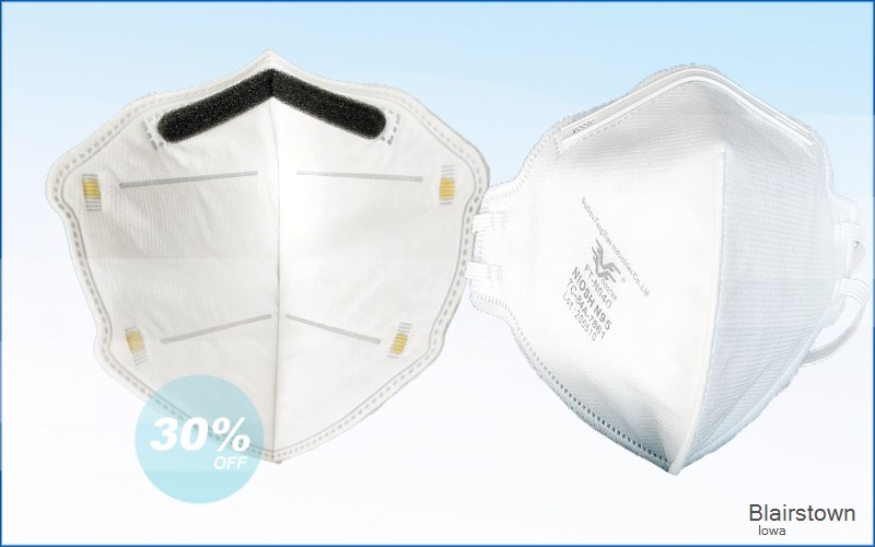 Blairstown Benton Iowa IA N95 mask