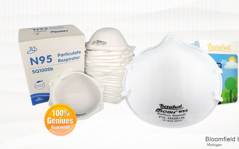 Bloomfield Hills Oakland Michigan MI N95 mask