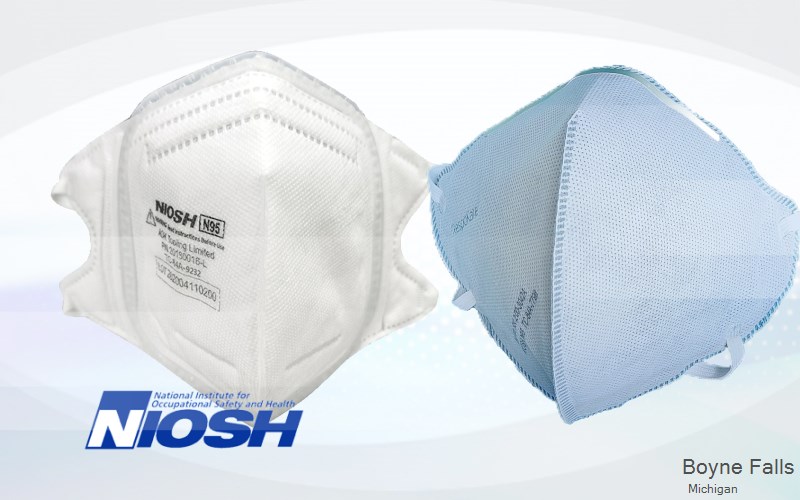 Boyne Falls Charlevoix Michigan MI N95 mask