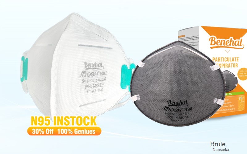 Brule Keith Nebraska NE N95 mask