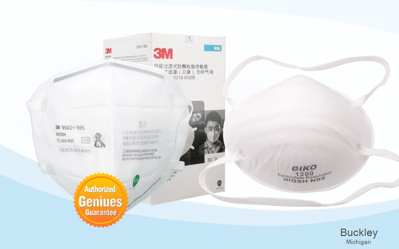 Buckley Wexford Michigan MI N95 mask