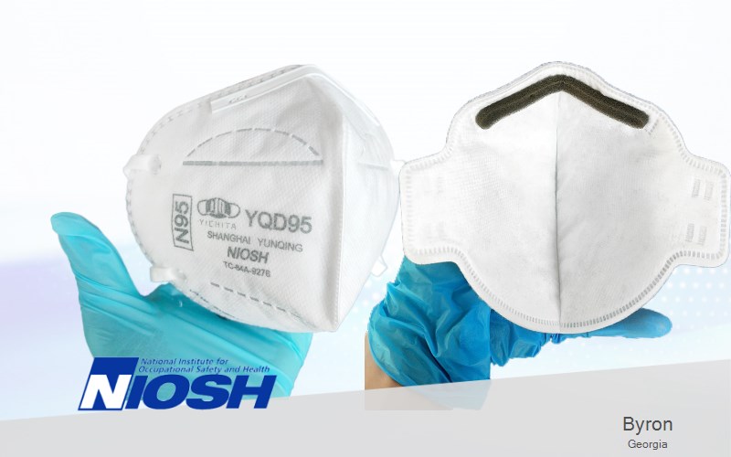 Byron Peach Georgia GA N95 mask