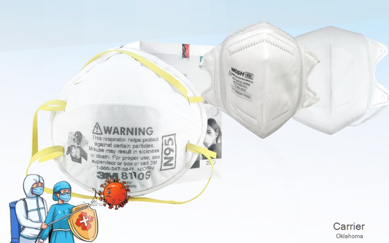 Carrier Garfield Oklahoma OK N95 mask