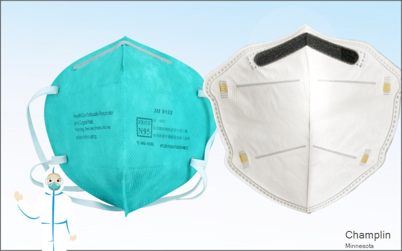 Champlin Hennepin Minnesota MN N95 mask