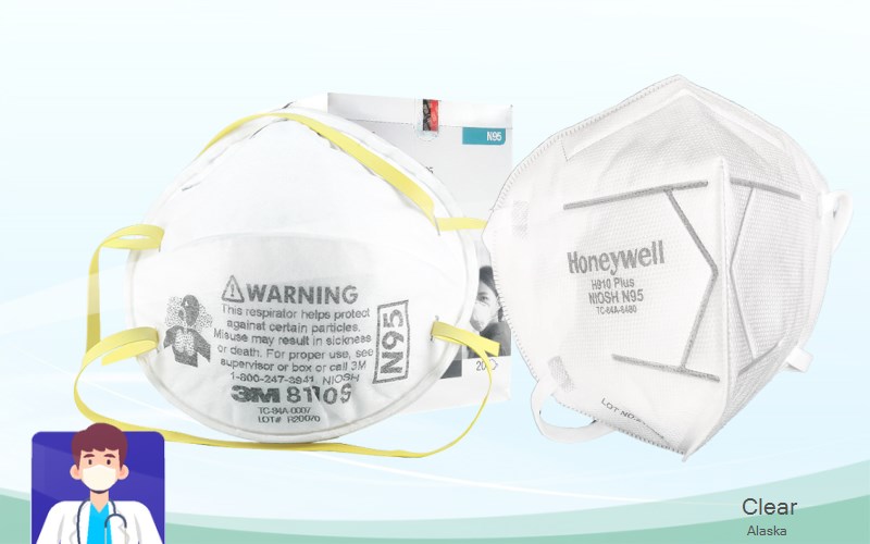 Clear Denali Alaska AK N95 mask