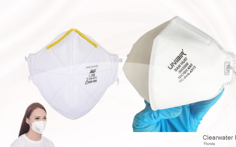 Clearwater Beach Pinellas Florida FL N95 mask