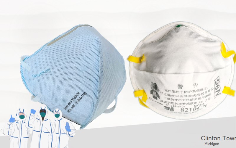 Clinton Township Macomb Michigan MI N95 mask