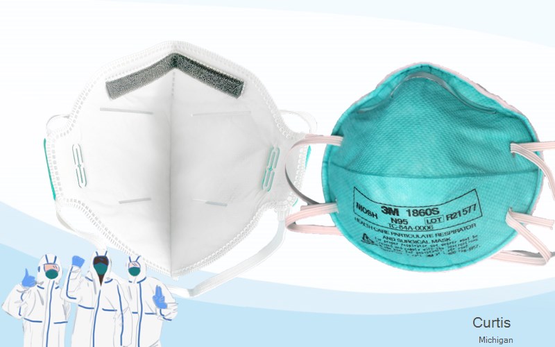 Curtis Mackinac Michigan MI N95 mask