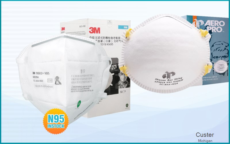 Custer Mason Michigan MI N95 mask