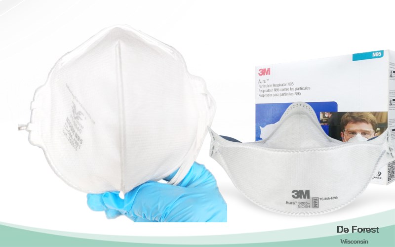De Forest Dane Wisconsin WI N95 mask