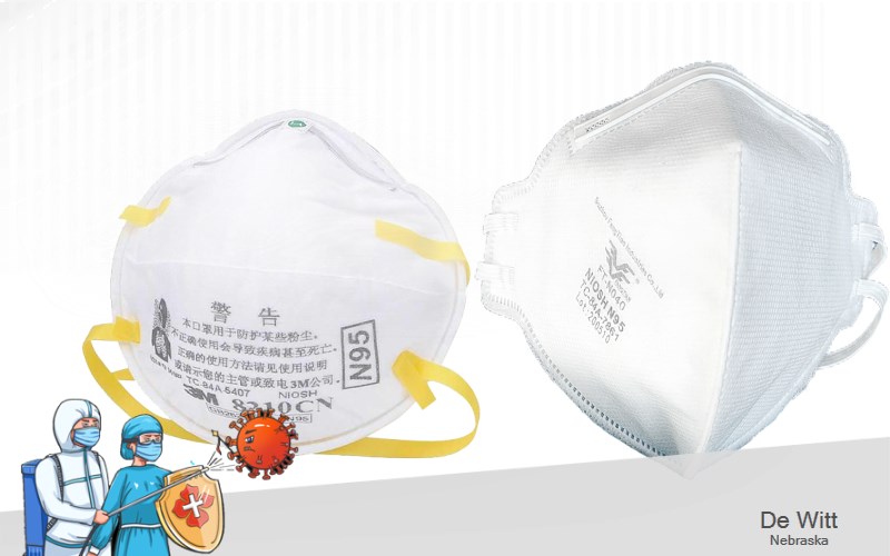 De Witt Saline Nebraska NE N95 mask