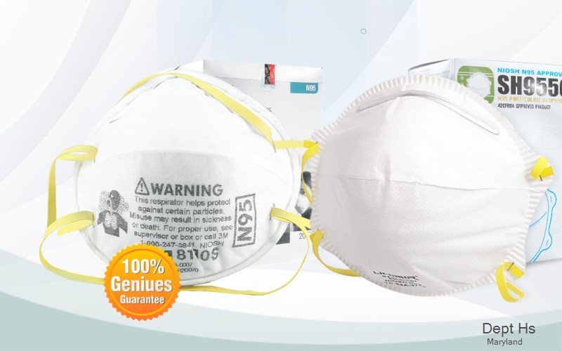 Dept Hs Prince Georges Maryland MD N95 mask