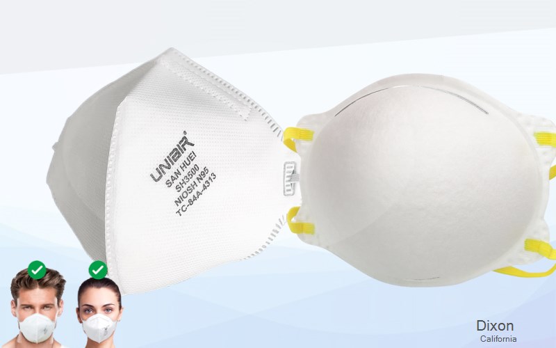 Dixon Solano California CA N95 mask