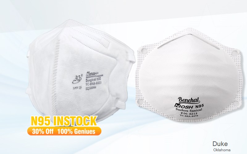Duke Jackson Oklahoma OK N95 mask