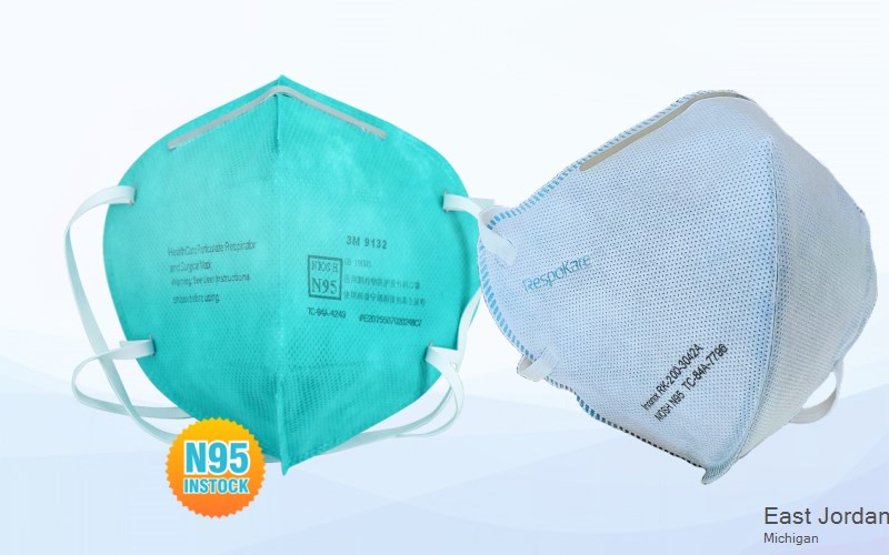 East Jordan Charlevoix Michigan MI N95 mask