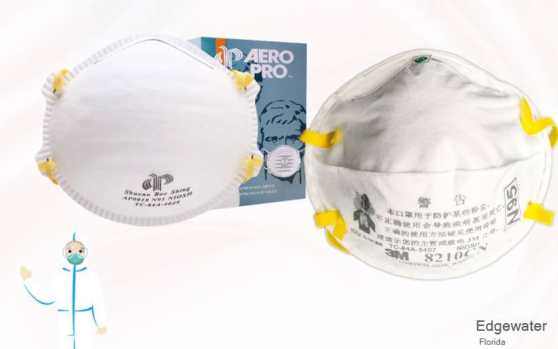 Edgewater Volusia Florida FL N95 mask