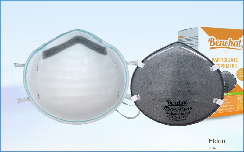 Eldon Wapello Iowa IA N95 mask