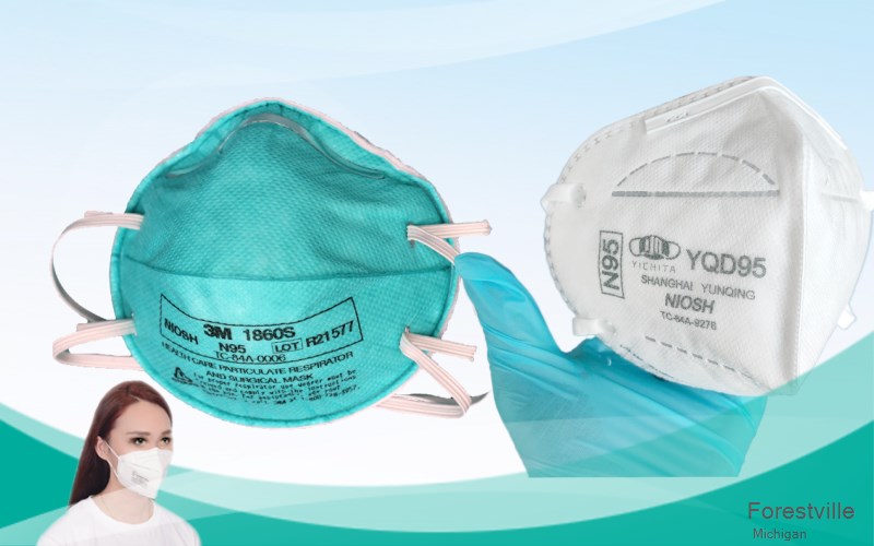 Forestville Sanilac Michigan MI N95 mask