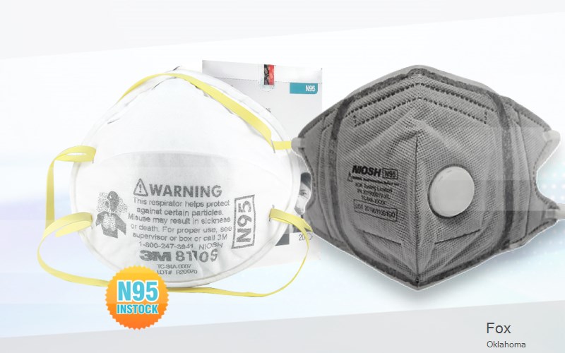 Fox Carter Oklahoma OK N95 mask