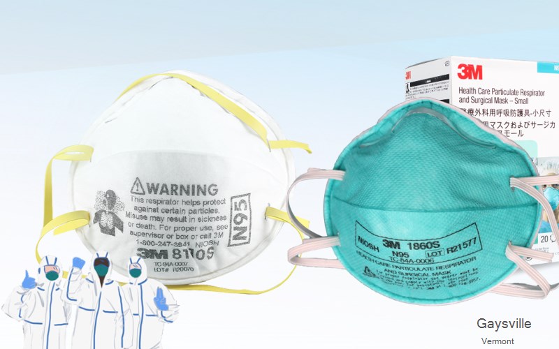 Gaysville Windsor Vermont VT N95 mask