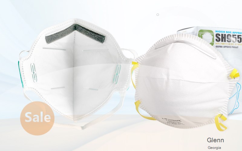 Glenn Heard Georgia GA N95 mask