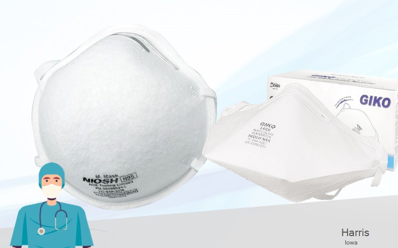 Harris Osceola Iowa IA N95 mask