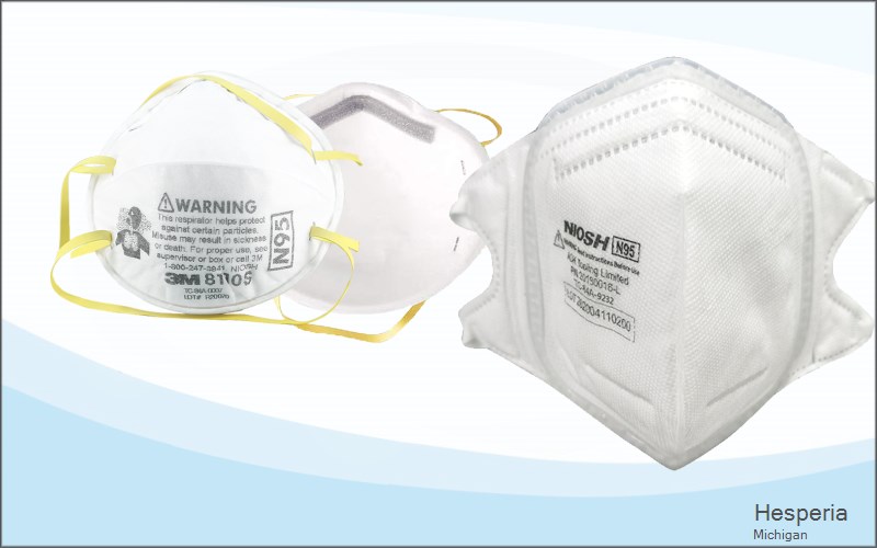 Hesperia Oceana Michigan MI N95 mask