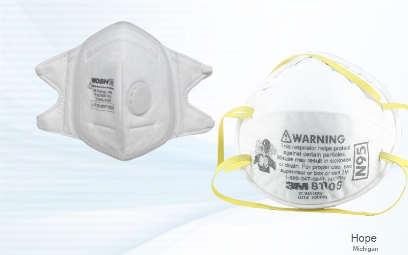 Hope Midland Michigan MI N95 mask