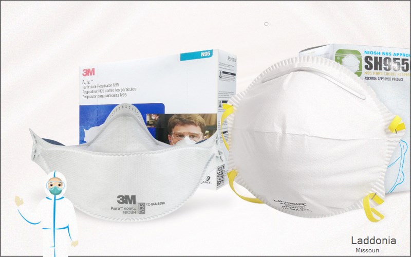 Laddonia Audrain Missouri MO N95 mask