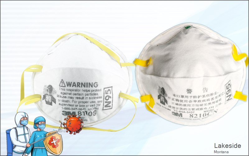 Lakeside Flathead Montana MT N95 mask