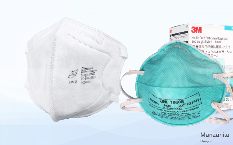 Manzanita Tillamook Oregon OR N95 mask