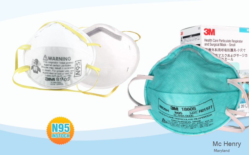 Mc Henry Garrett Maryland MD N95 mask