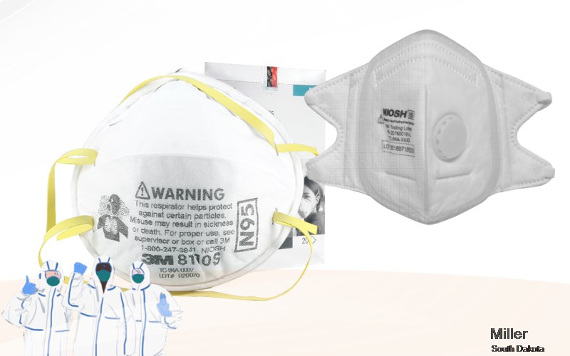 Miller Hand South Dakota SD N95 mask