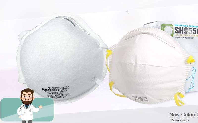 New Columbia Union Pennsylvania PA N95 mask