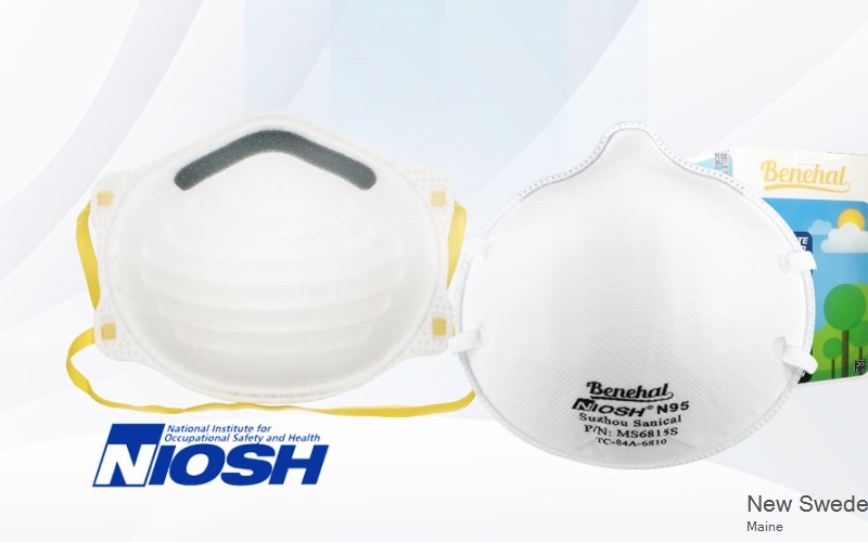 New Sweden Aroostook Maine ME N95 mask