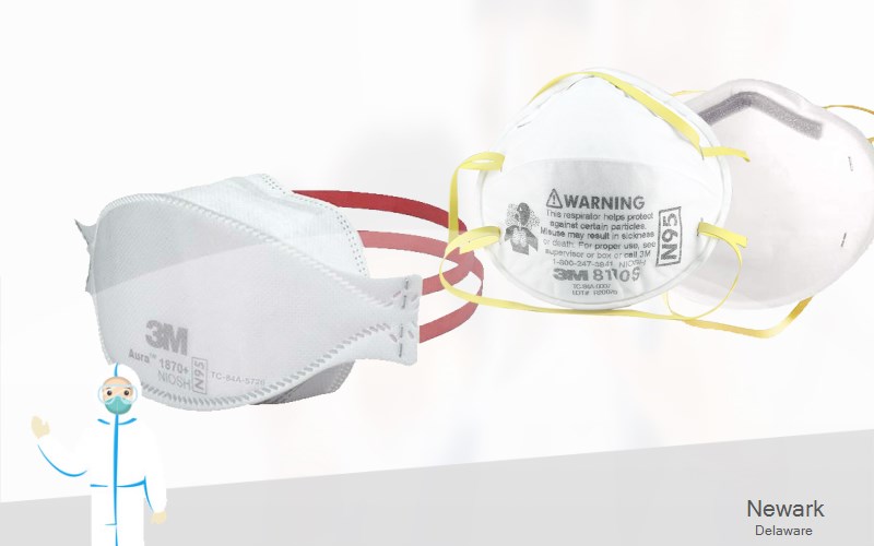 Newark New Castle Delaware DE N95 mask