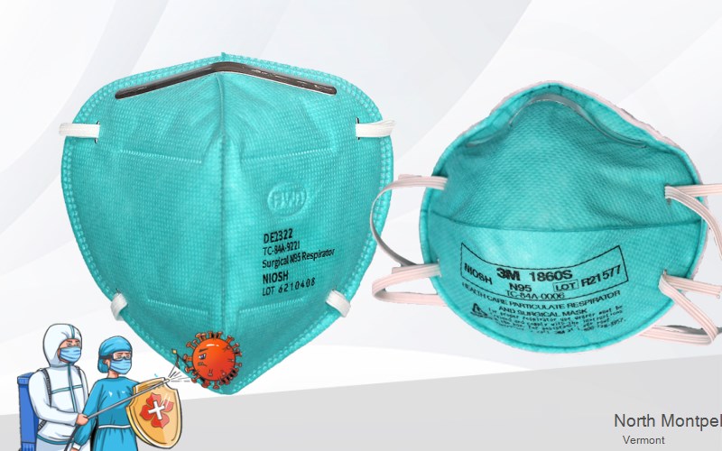 North Montpelier Washington Vermont VT N95 mask