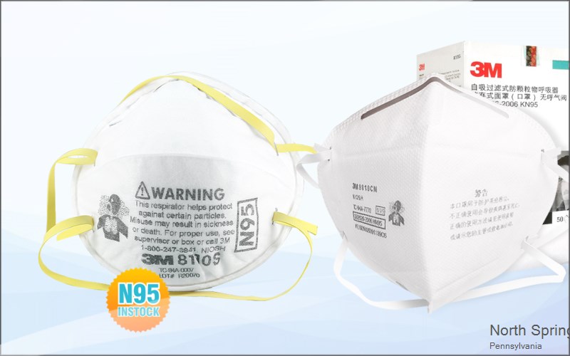 North Springfield Erie Pennsylvania PA N95 mask