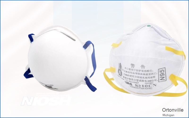 Ortonville Oakland Michigan MI N95 mask